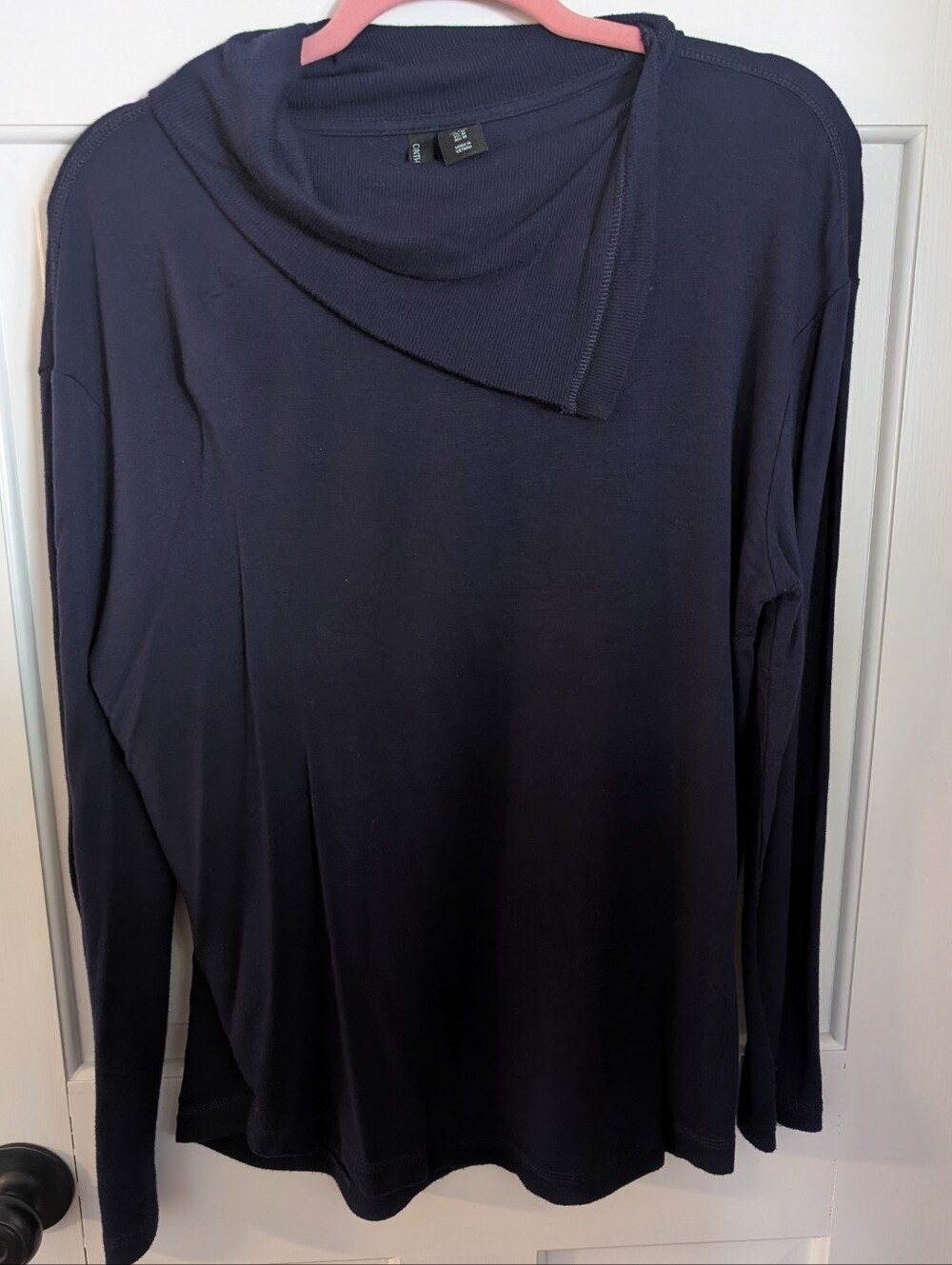 Cynthia Rowley Asymmetrical Neck Long-Sleeve Top